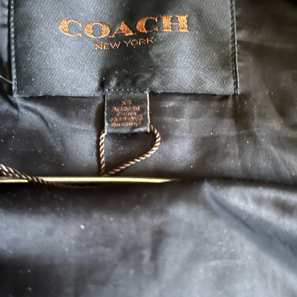 Black + Red Coach Pea Coat - Size XS - Picture 3 of 3